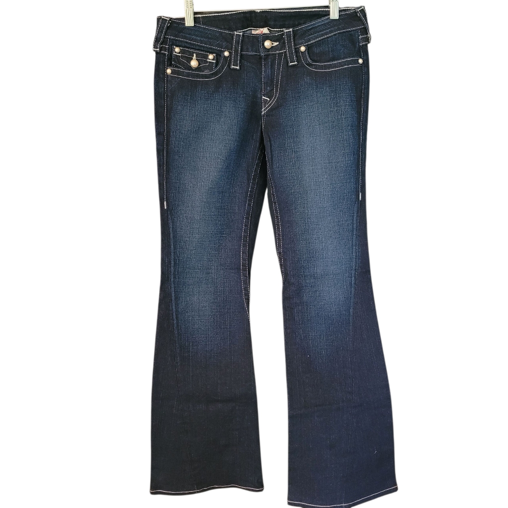 True Religion Joey Flare Leg Pearl Embellished Jeans - 30. L95